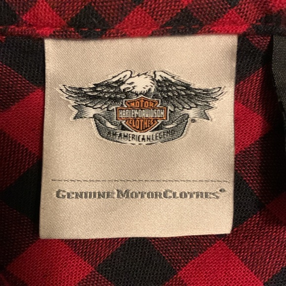 Harley Davidson Men Buffalo Plaid Snap embroidered/Patches Long Sleeve(Lg) - Picture 9 of 15